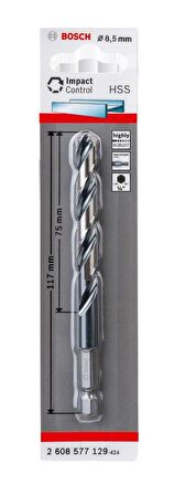 Bosch Impact HSS 8,5x117mm 1/4" Altıgen Matkap Ucu 2608577129